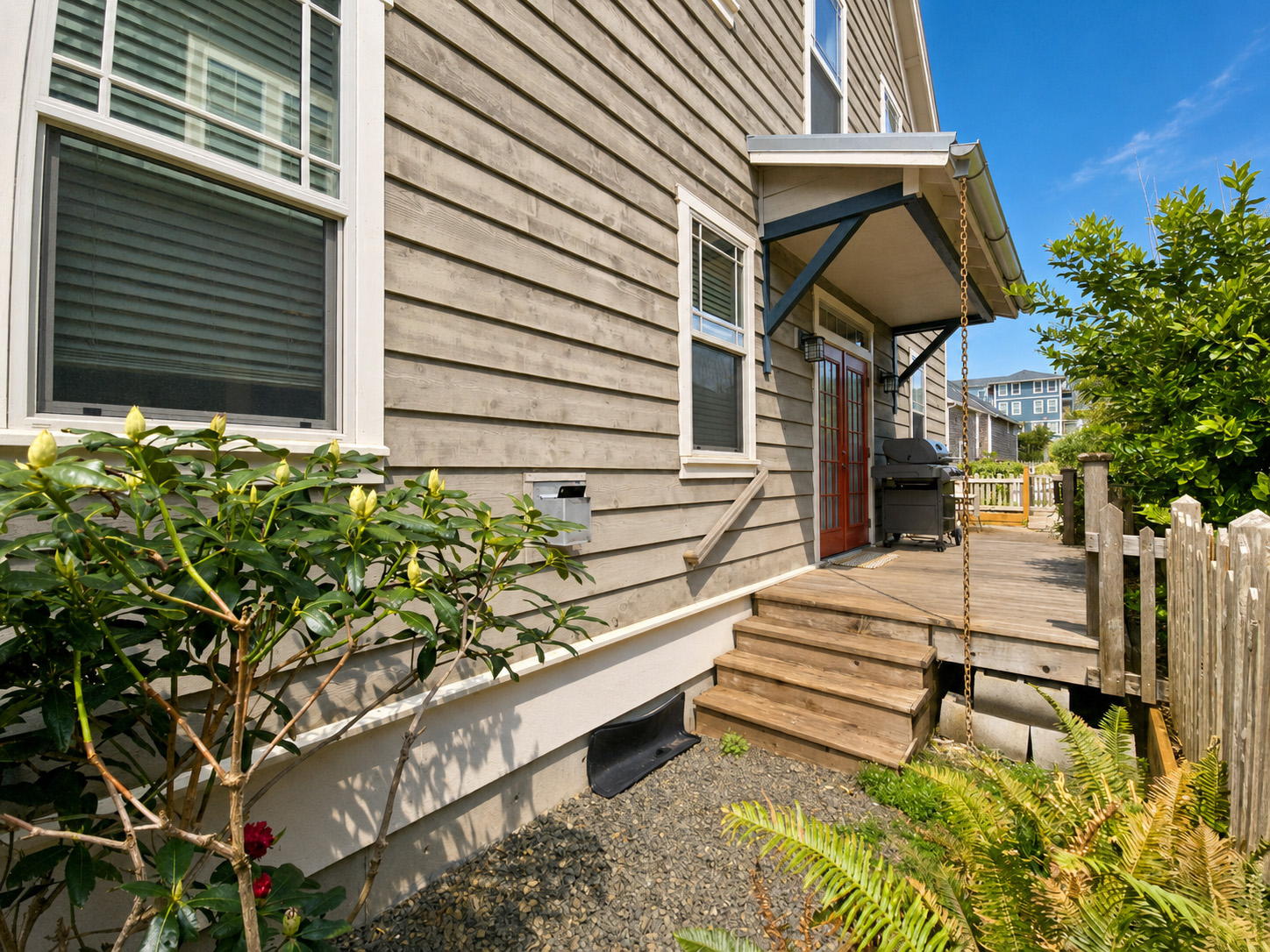 Outdoor seating in the yard